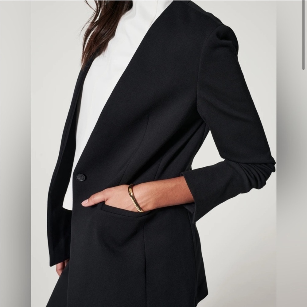 SPANX Perfect Collarless Ponte Blazer  Black Sz XS